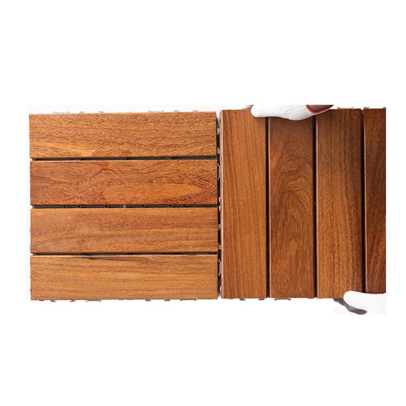 Avtoit | 4-Slat Wood Deck/Patio Floor Tiles Interlocking Installation Floor Tiles