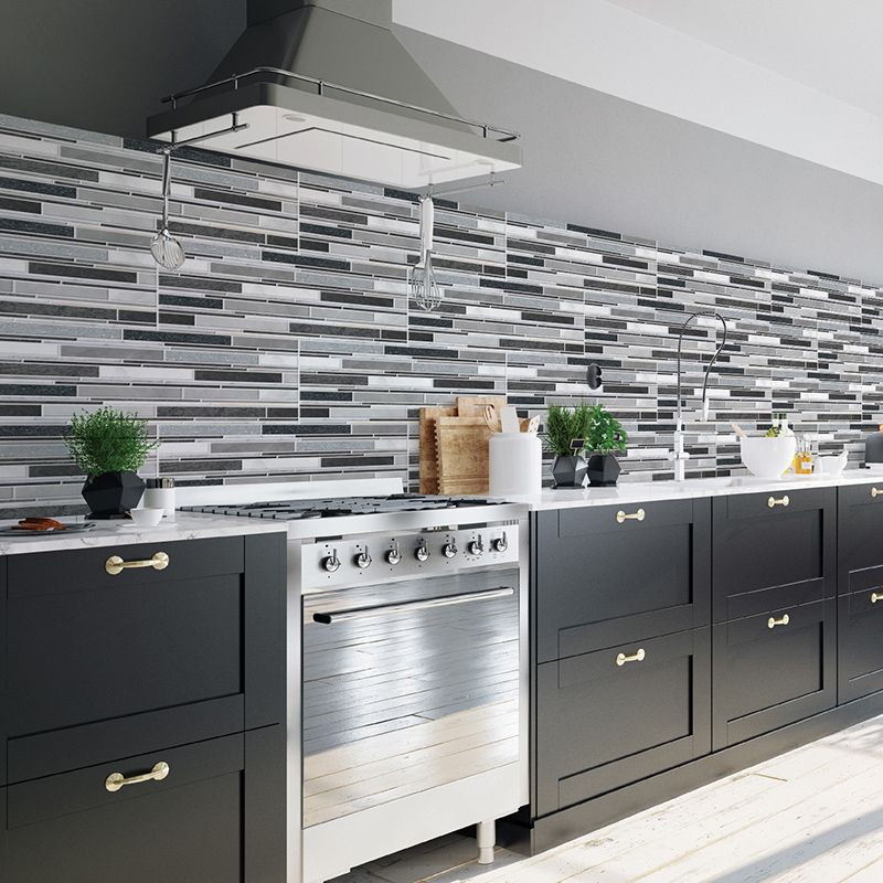 Avtoit | PVC Peel & Stick Tile Kitchen waterproof splash guard Peel and Stick Wall Tile Set of 18