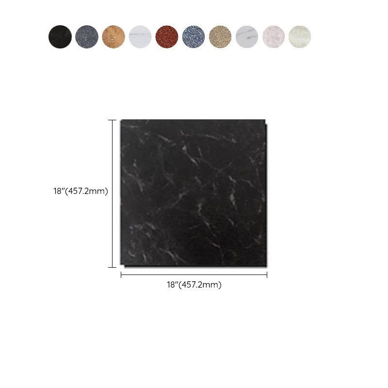 Avtoit | Modern Water-Repellent Plastic Floor Fabric Look Square Edge Floor Tiles