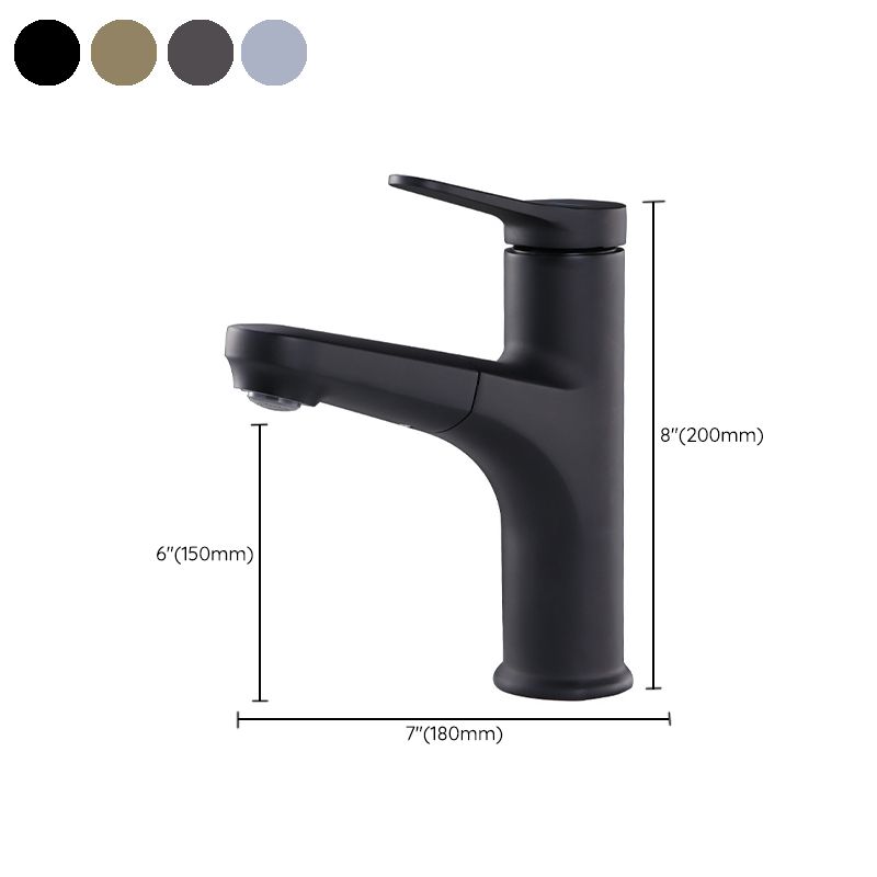 Avtoit | Contemporary Basin Faucet Copper Pure Color Single Lever Retractable Basin Faucet