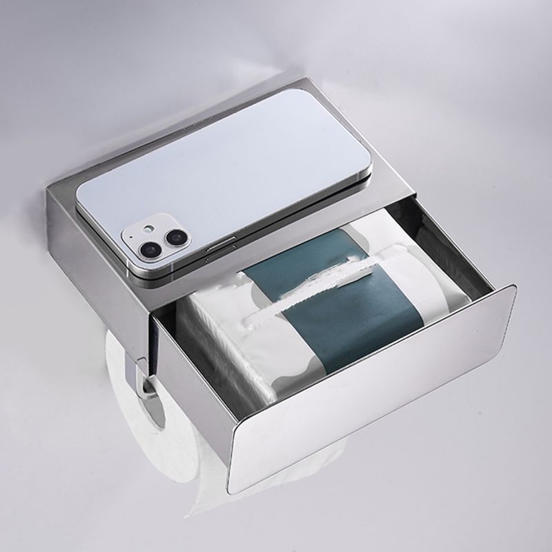 Avtoit | 2-piece Stainless Steel Classic Bathroom Accessory Set Black & Chrome Paper Holder