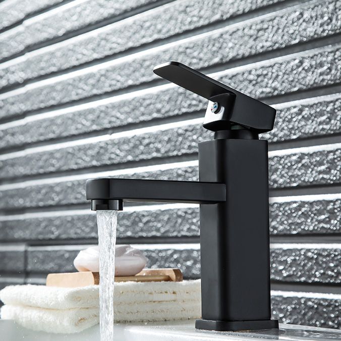 Avtoit | Cubic Basin Faucet Simple Low Arc Bathroom Faucet with 1 Hole