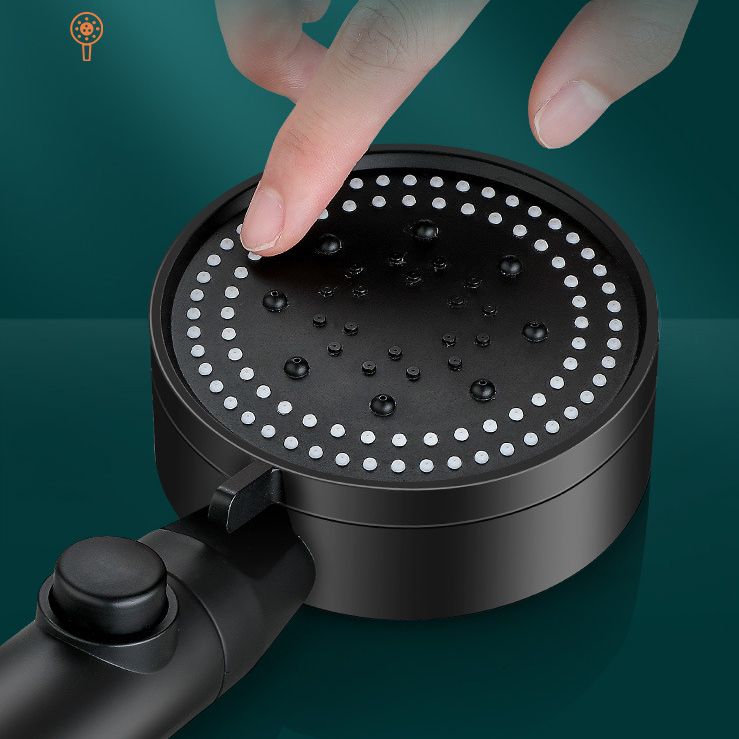 Avtoit | Classic Shower Head Adjustable Spray Pattern Round Shower Head in Black