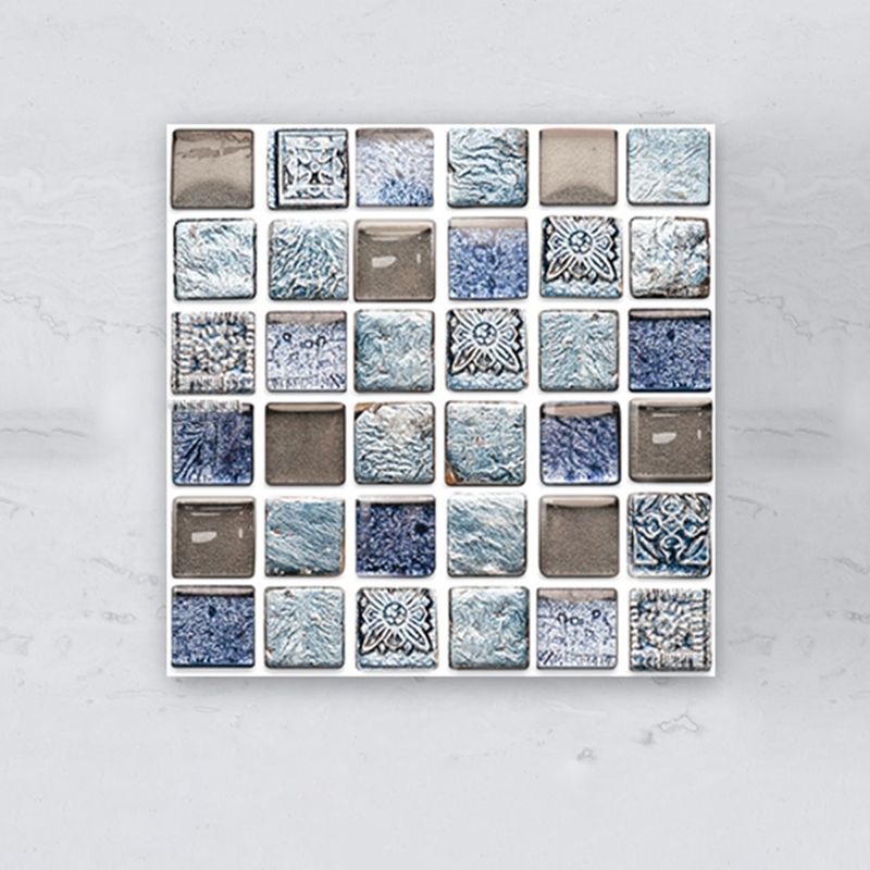 Avtoit | Plastic Self-Adhesive Tiles Mosaic Tiles Grid Square Waterproof Self-Adhesive Tile Pack of 12