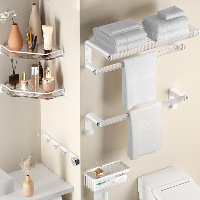 Avtoit | White Metal and Acrylic Bathroom Accessories as a Single Piece or in a Set with Bathroom Shelf