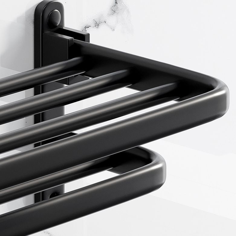 Avtoit | Modern Aluminum Bathroom Accessory Set Matte Black Bathroom Shelf/Towel Holder/Paper Holder