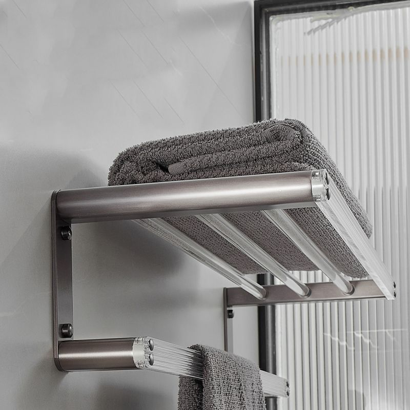 Avtoit | Modern Bathroom Set Gray Towel Rack Bathroom Shelf Bathroom Accessories Set
