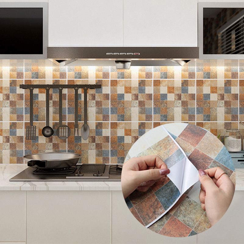 Avtoit | Peel & Stick Tiles Square Stain Resistant Plastic Peel and Stick Tiles for Kitchen 20 Pack