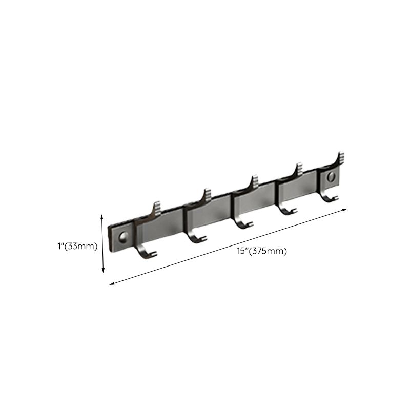 Avtoit | Contemporary bathroom accessory set with black finish and bath shelf/towel bar