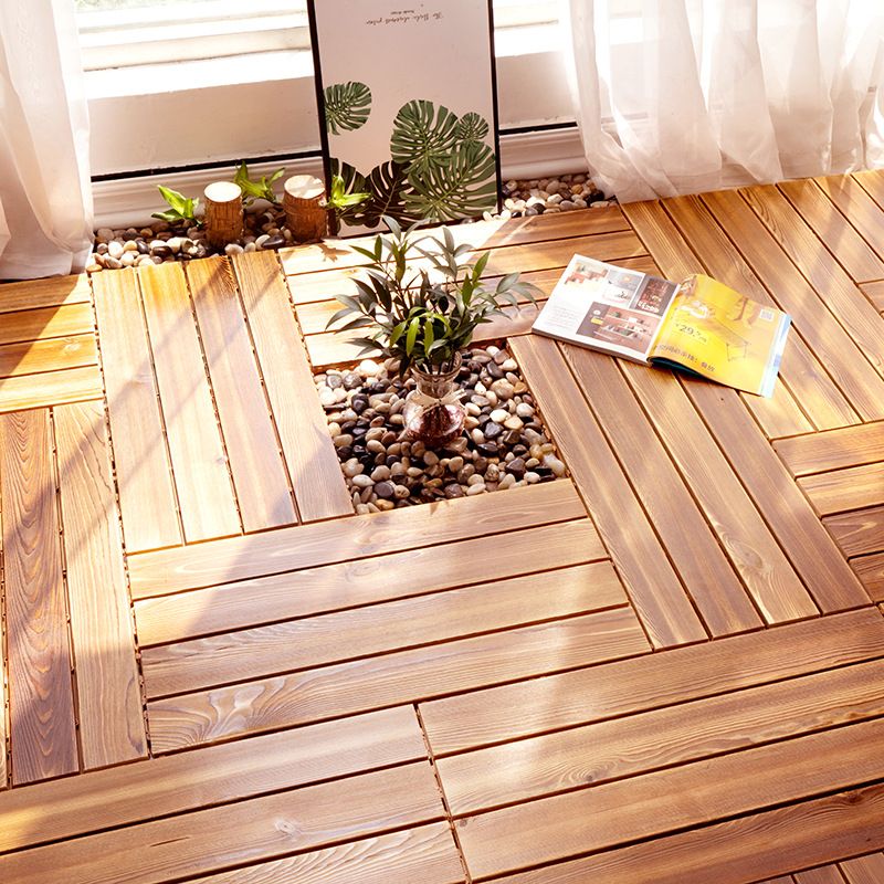 Avtoit | Parquet Pine Floor Tile Waterproof Click Lock Traditional Wood Floor for Living Room