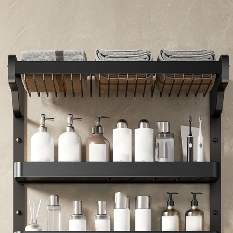 Avtoit | Modern Bathroom Set Matte Black Bathroom Shelf Towel Rack Bathroom Accessories Set