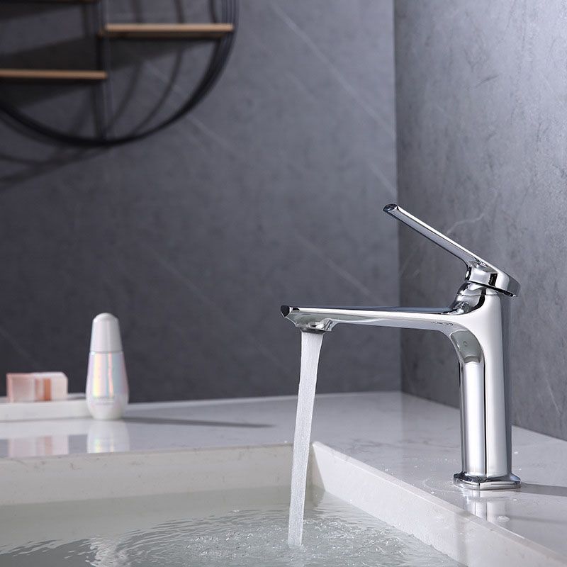 Avtoit | Modern faucet brass lever handles low arc sink bathroom faucet