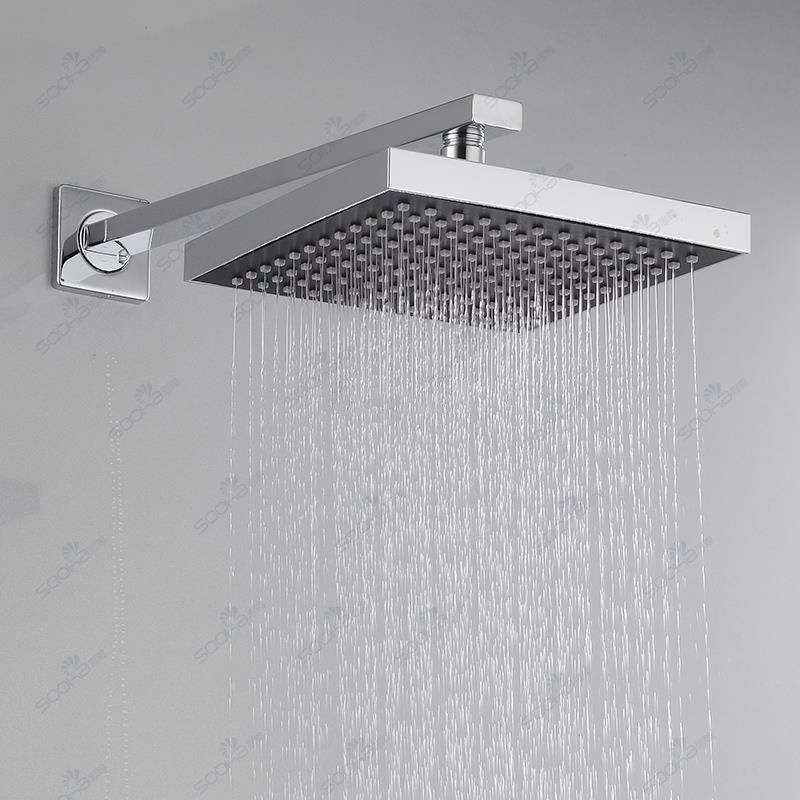 Avtoit | Modern square fixed shower head with shower arm Wall-mounted shower head made of stainless steel