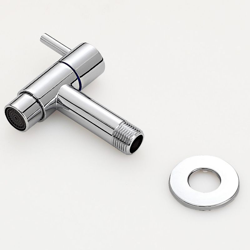 Avtoit | Contemporary Wall-Mounted Bathroom Faucet Single Hole Low Arc Solid Brass Circular Faucet