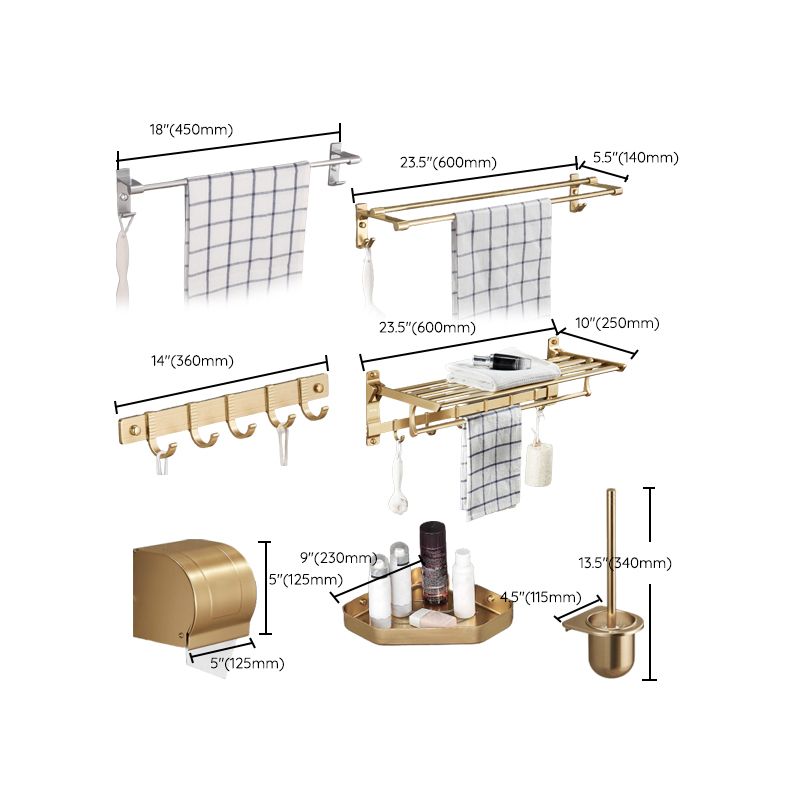 Avtoit | Modern Metal Bathroom Hardware Set Gold Bathroom Accessories Hardware Set
