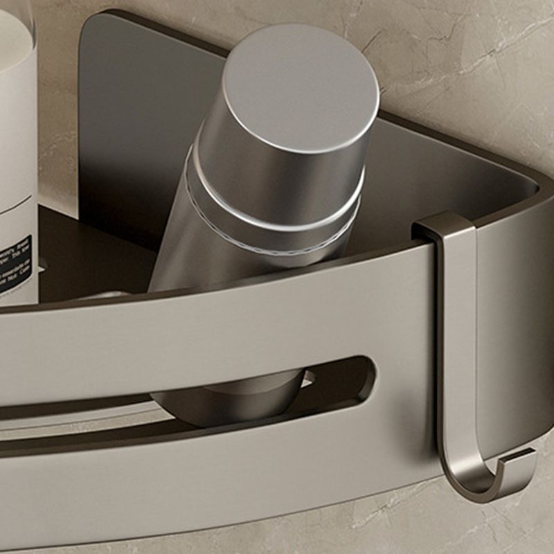 Avtoit | Contemporary Aluminum Bathroom Accessory Set Gray Bath Shelf