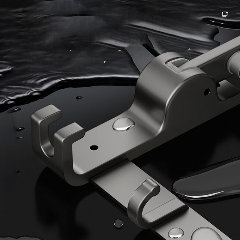Avtoit | Contemporary Bathroom Accessory Set Grey Aluminum Bathroom Accessory Kit