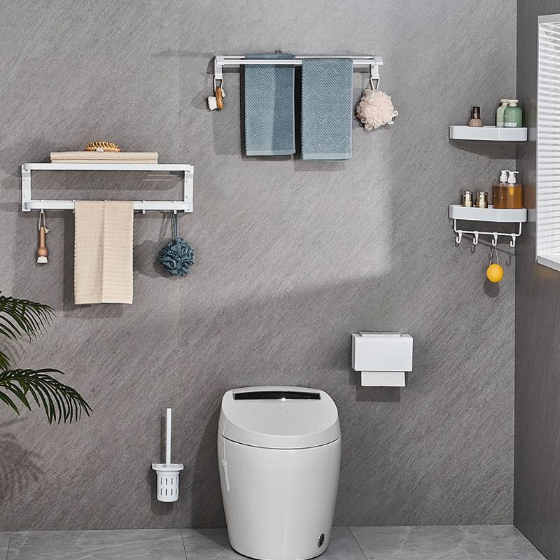 Avtoit | Modern Bathroom Accessory Set Towel Bar Bathroom Shelf White Bathroom Accessory Set