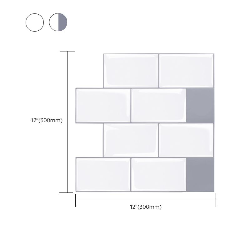 Avtoit | Modern Tile Peel & Stick PVC Rectangular Subway Tile Peel and Stick Wall Tile