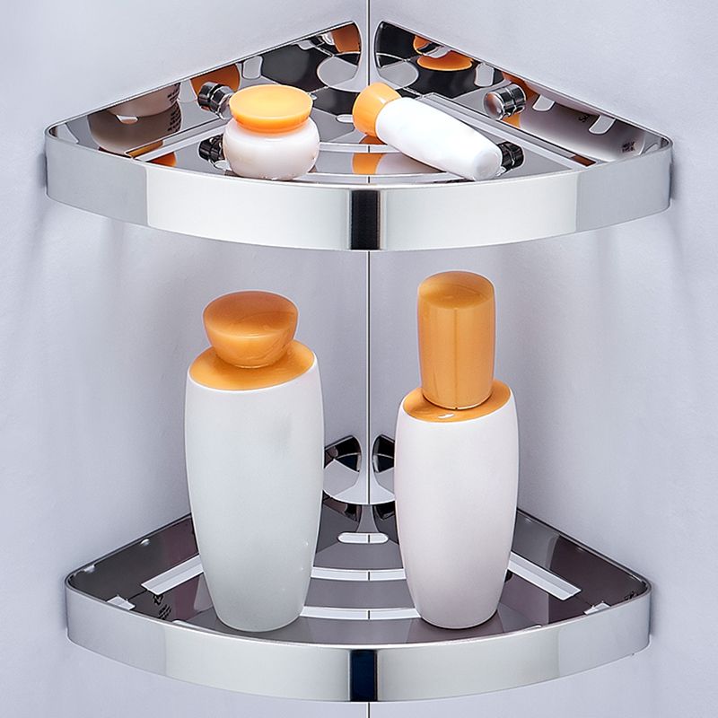 Avtoit | Silver/Black Bathroom Set Modern 1/2/3 Piece Anti-Rust Bathroom Shelf