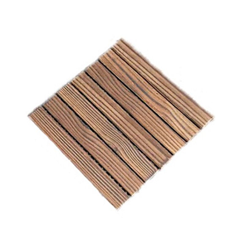 Avtoit | Farmhouse square tile floor brown pine wood for patio garden