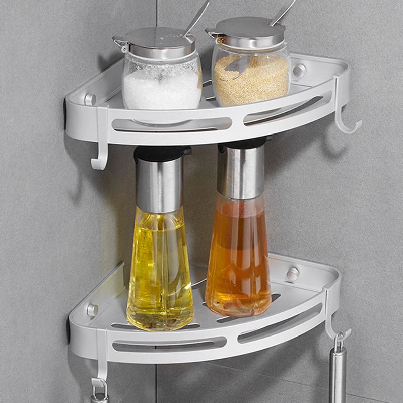Avtoit | Modern Aluminum Bathroom Accessory Set Black/ Silver Bathroom Shelf