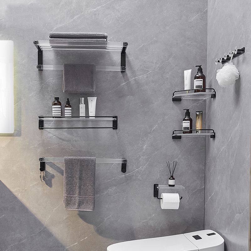 Avtoit | Modern bathroom accessory set bath shelf/towel holder & bathrobe hooks included