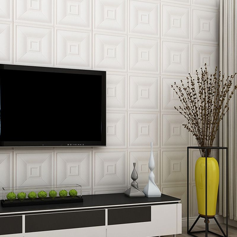 Avtoit | Glam Style Foam Water-Resistant Wall Cladding Living Room 3D Embossing Wall Cladding
