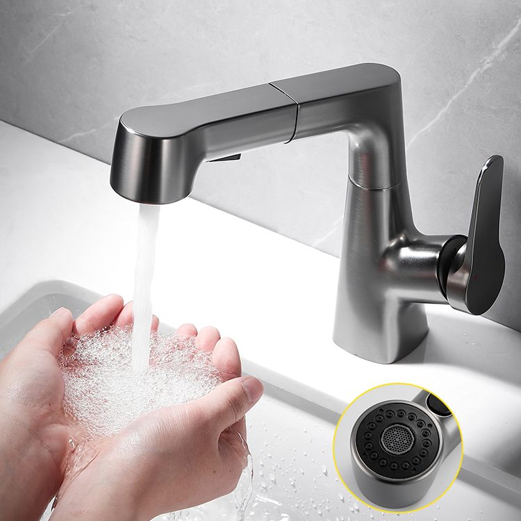 Avtoit | Bathroom vessel faucet high arc three-way spout single-handle faucet with pull-out sprayer