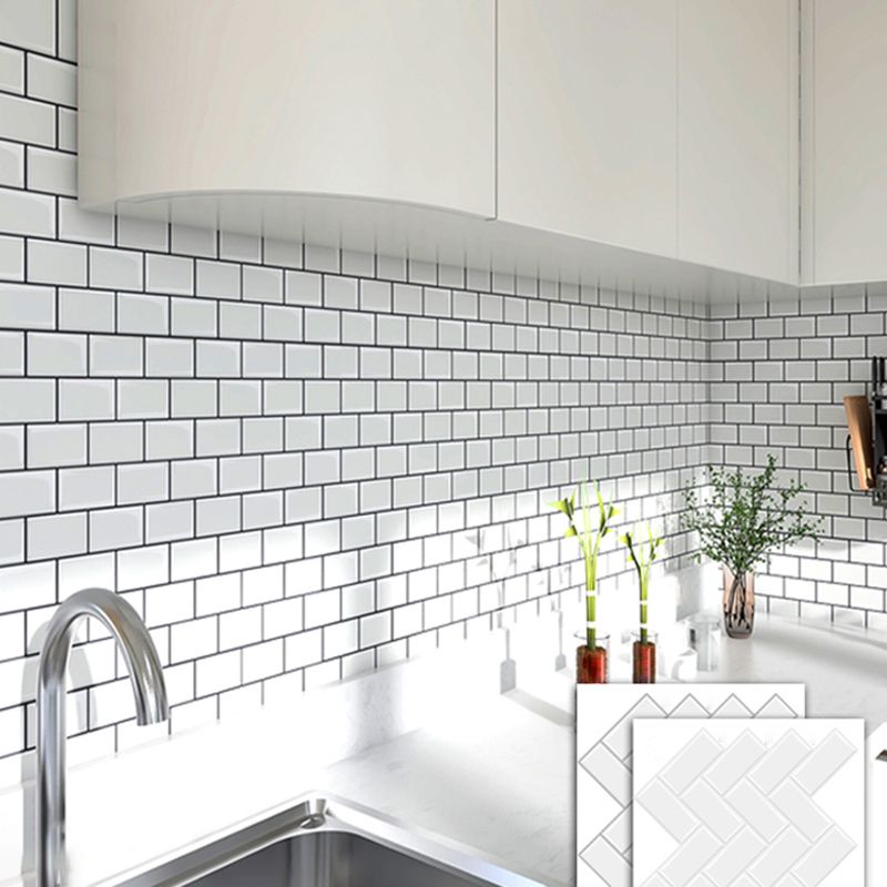 Avtoit | Peel and Stick Subway Tiles Waterproof Plastic Tile Rectangular Peel & Stick Tile for the Kitchen