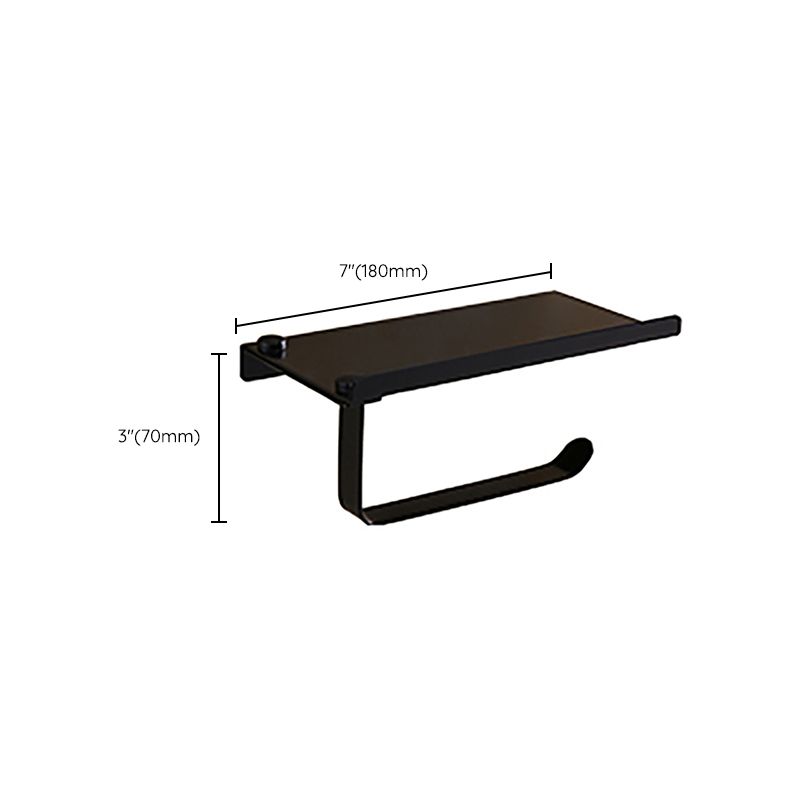 Avtoit | Contemporary Bathroom Accessory Set Black Surface Bathrobe Hook/Towel Ring Bar