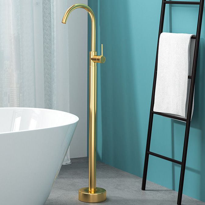 Avtoit | Modern Freestanding Bathtub Faucet Copper Floor Mounted Freestanding Bathtub Faucet