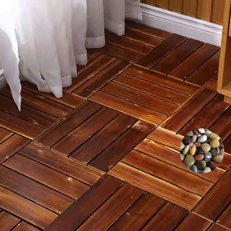 Avtoit | 4-Slat Wood Floor Tiles Interlocking Installation Floor Tiles