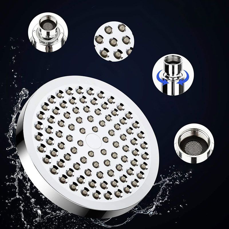Avtoit | Modern Standard Shower Set Double Round Metal Adjustable Spray Pattern Shower Head