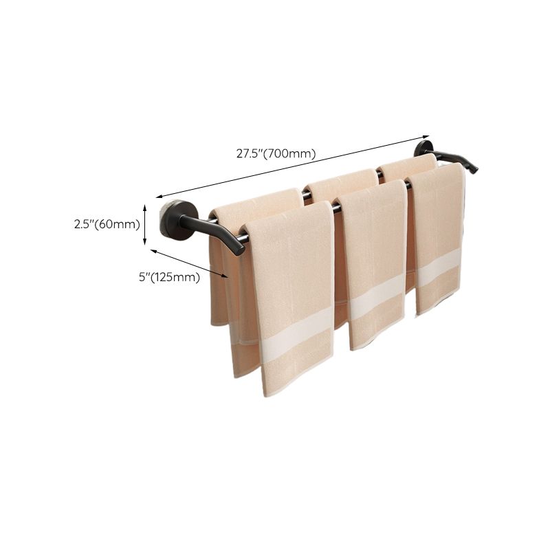 Avtoit | Aluminum Bathroom Hardware Set Black Bathroom Accessories Kit Towel Holder
