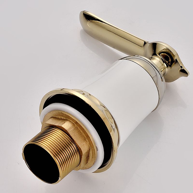 Avtoit | Glam Bathtub Faucet Trim Deck Mounted Lever Handle Swivel Spout Bathtub Faucet