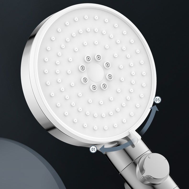 Avtoit | Contemporary Hand Shower Round Shower Head Combo in Silver
