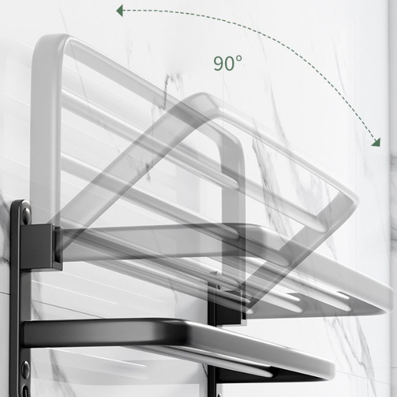 Avtoit | Modern Aluminum Bathroom Accessory Set Matte Black Bathroom Shelf/Towel Holder/Paper Holder