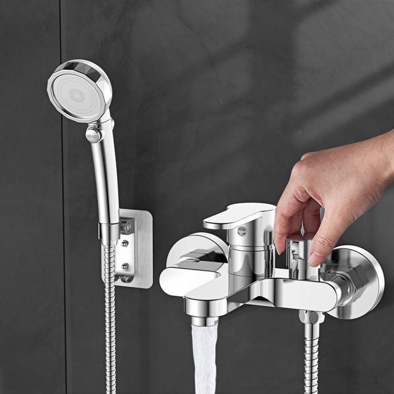 Avtoit | Single Lever Bath Mixer 2 Holes Wall Mounted Hand Shower Low Arc Tub Filler