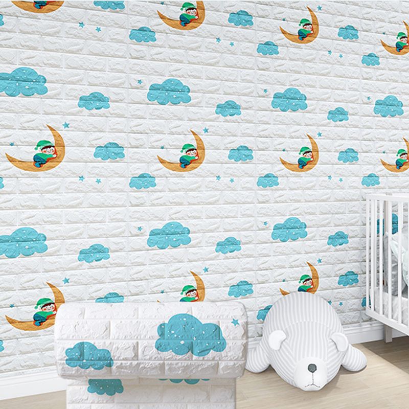 Avtoit | Modern Cartoon Wall Covering Peel and Stick Wall Ceiling for Bedroom