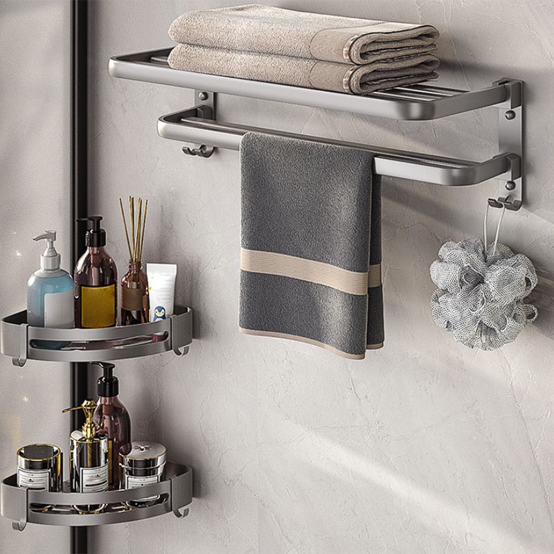 Avtoit | Modern Bathroom Accessory Set Towel Bar Paper Holder Gray Bathroom Accessory Set