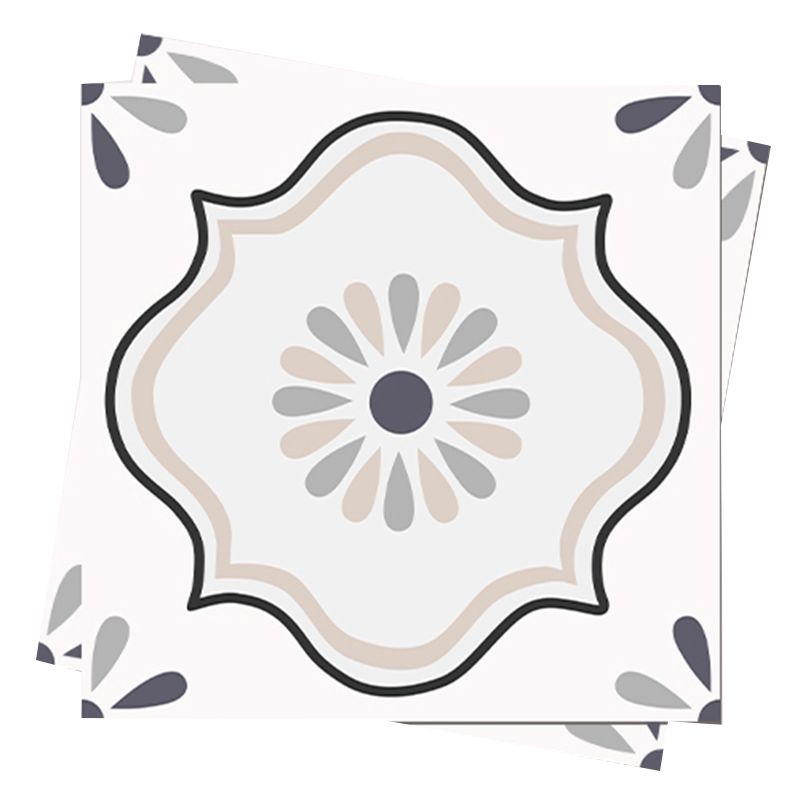 Avtoit | Square Indoor Vinyl Flooring Self-Adhesive Flower Pattern Waterproof Vinyl Flooring