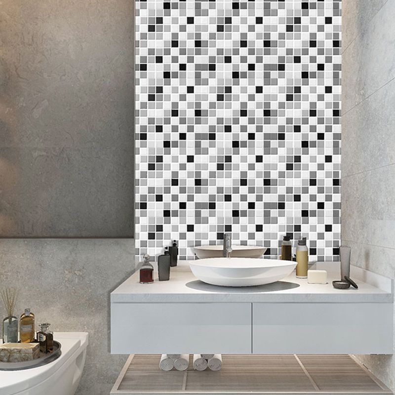Avtoit | Tile Stripping & Gluing Square Mosaic PVC Stain Resistant Stripping and Gluing Plates for Shower 5 Pack