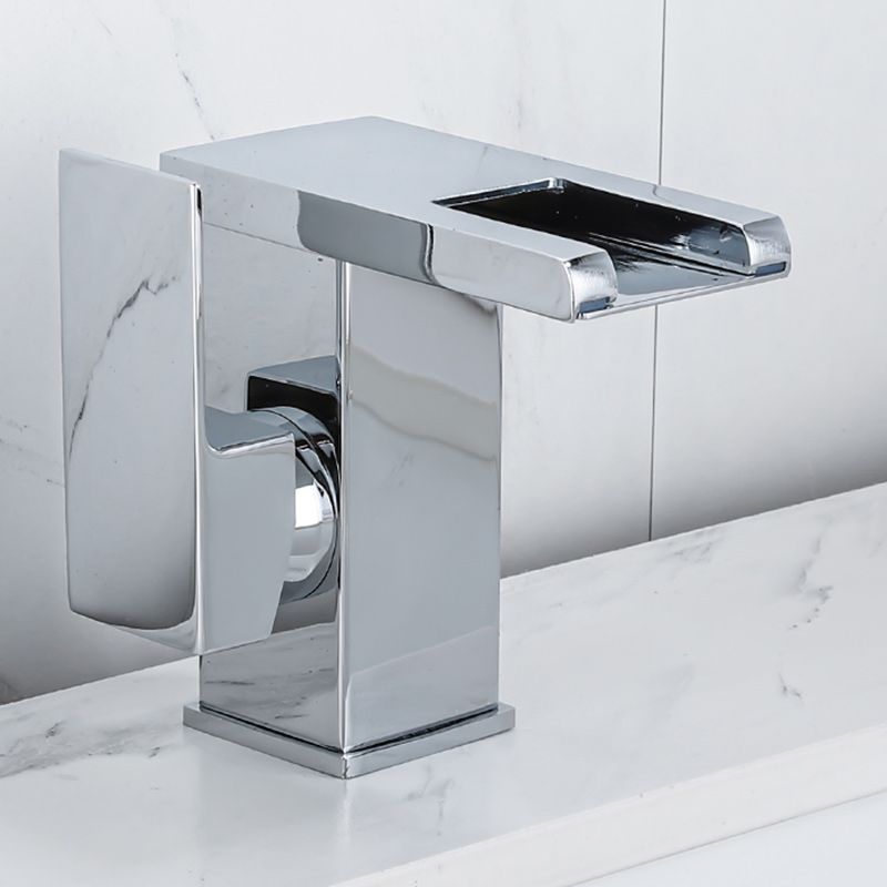 Avtoit | Waterfall basin mixer tap square lever handle with LED three-color light