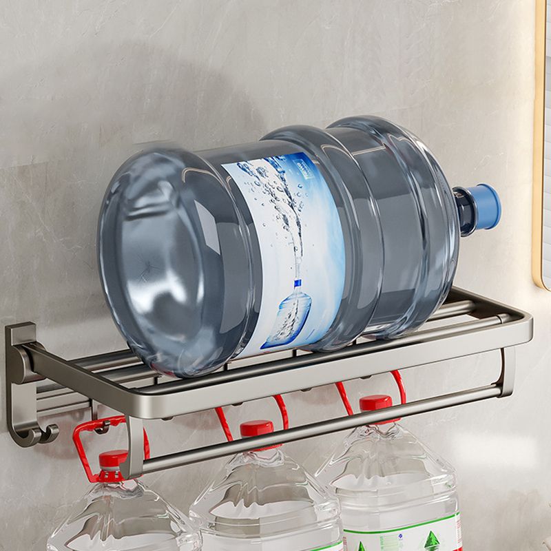 Avtoit | Modern Bathroom Accessories Set in Gray with Bathroom Shelf/Towel Holder/Robe Hooks & Paper Holder