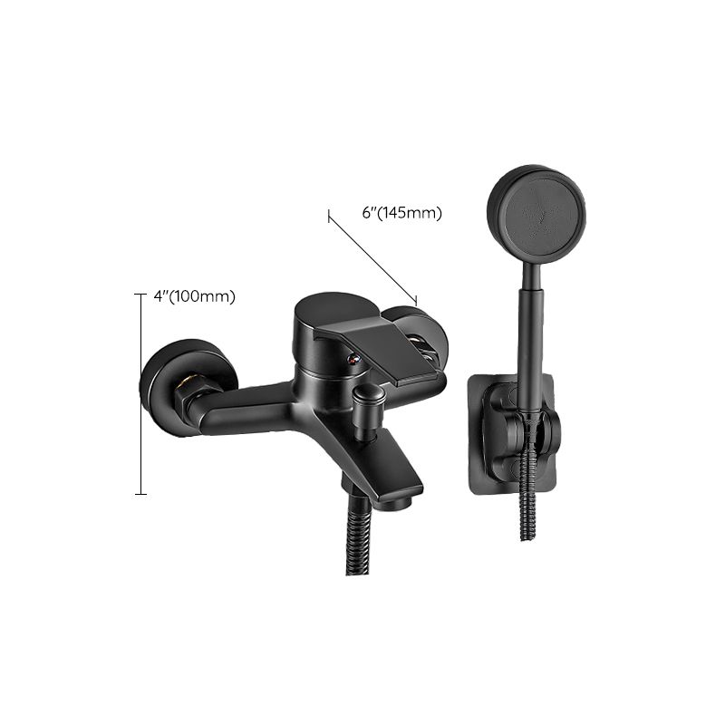 Avtoit | Wall-mounted fixed bathtub faucet lever handle with hand shower