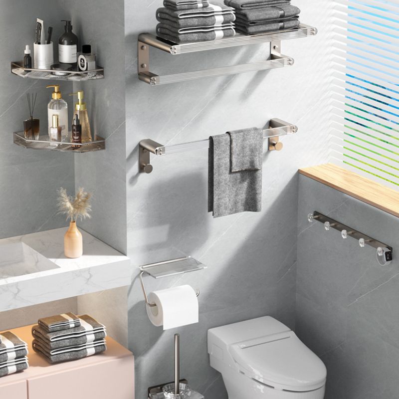 Avtoit | Modern Bathroom Set Gray Towel Rack Bathroom Shelf Bathroom Accessories Set