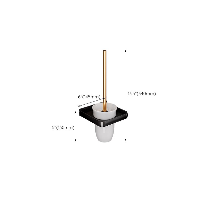 Avtoit | Black and Brass Bathroom Hardware Set Modern Stainless Steel Bathroom Shelf/Towel Holder/Paper Holder