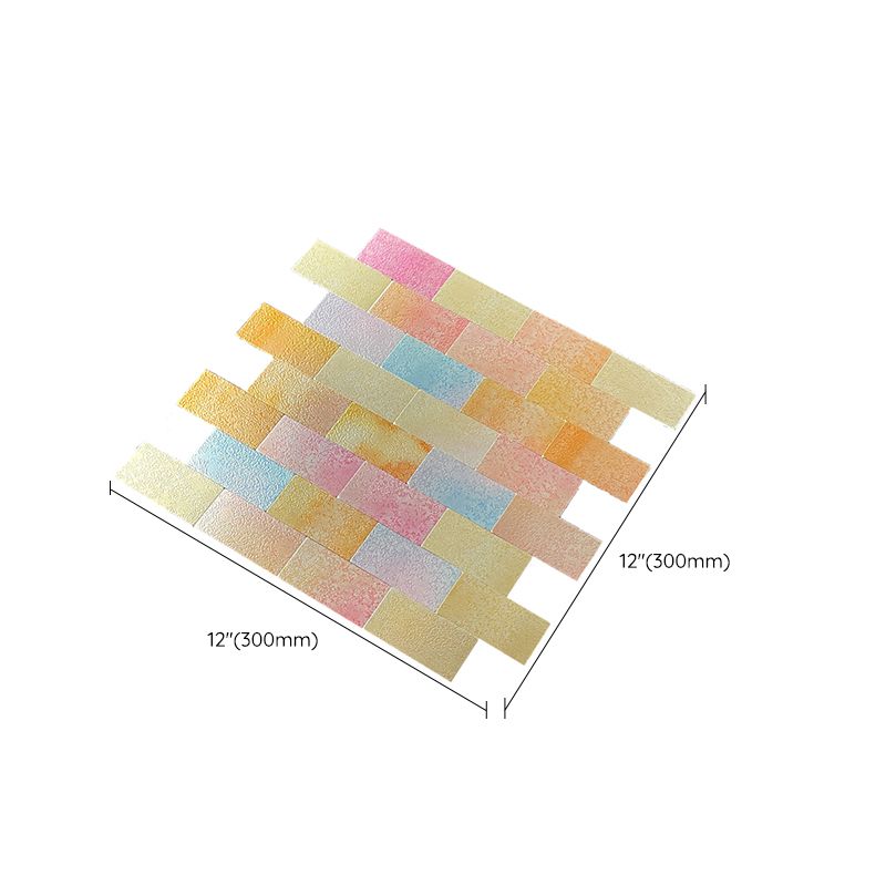 Avtoit | Rectangular Tile Peel and Stick Tile Kitchen Aluminum Splashback Peel and Stick Wall Tile