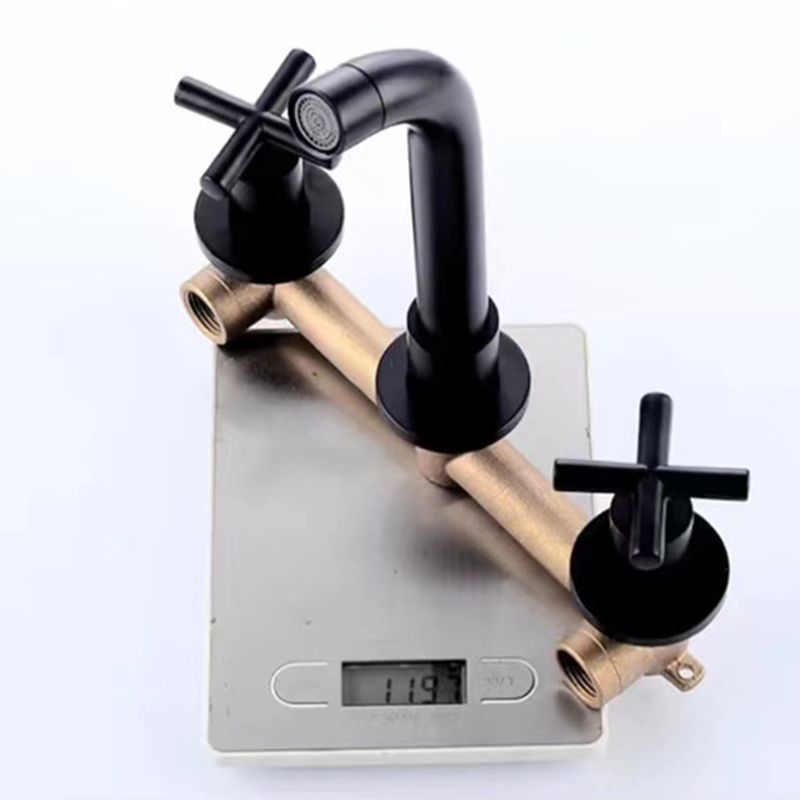 Avtoit | Modern 1- or 2-Handle Bathroom Sink Faucet Round Wall-Mounted Bathroom Faucet.